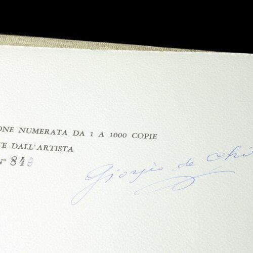 Particolare dell'album del maestro De Chirico