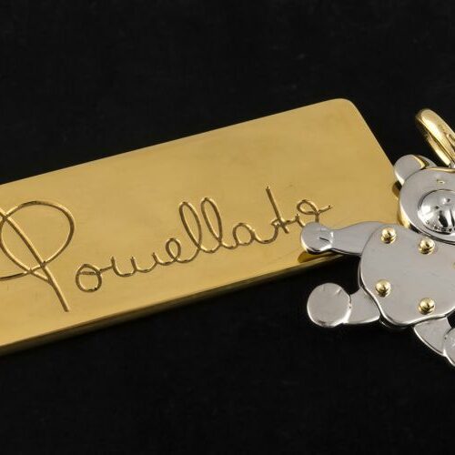 Pendente oro e acciaio ad orsetto snodato. Pomellato