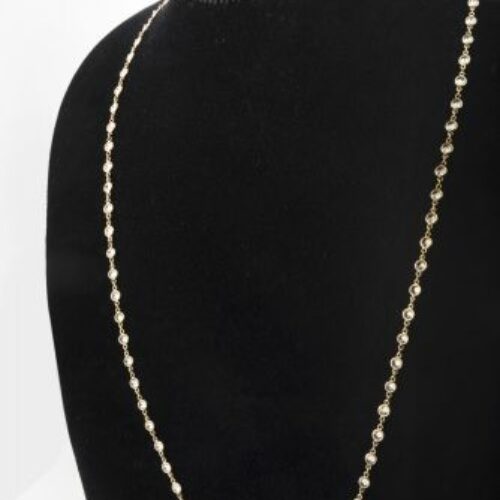 Collana tipo Chanel oro giallo e diamanti per totali ct. 9 ca.