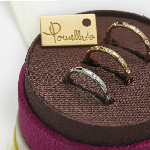 Collezione Lucciole anelli in oro titanio e diamanti - Pomellato